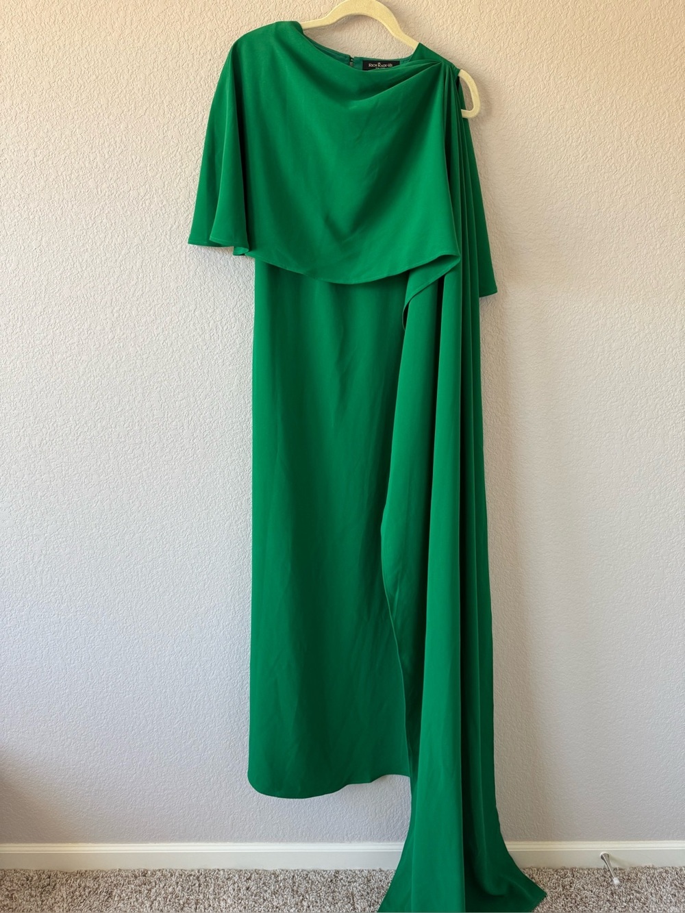 Rich Radi Q’s Emerald Shawl-Tie Evening Gown NWT - Picture 4 of 16